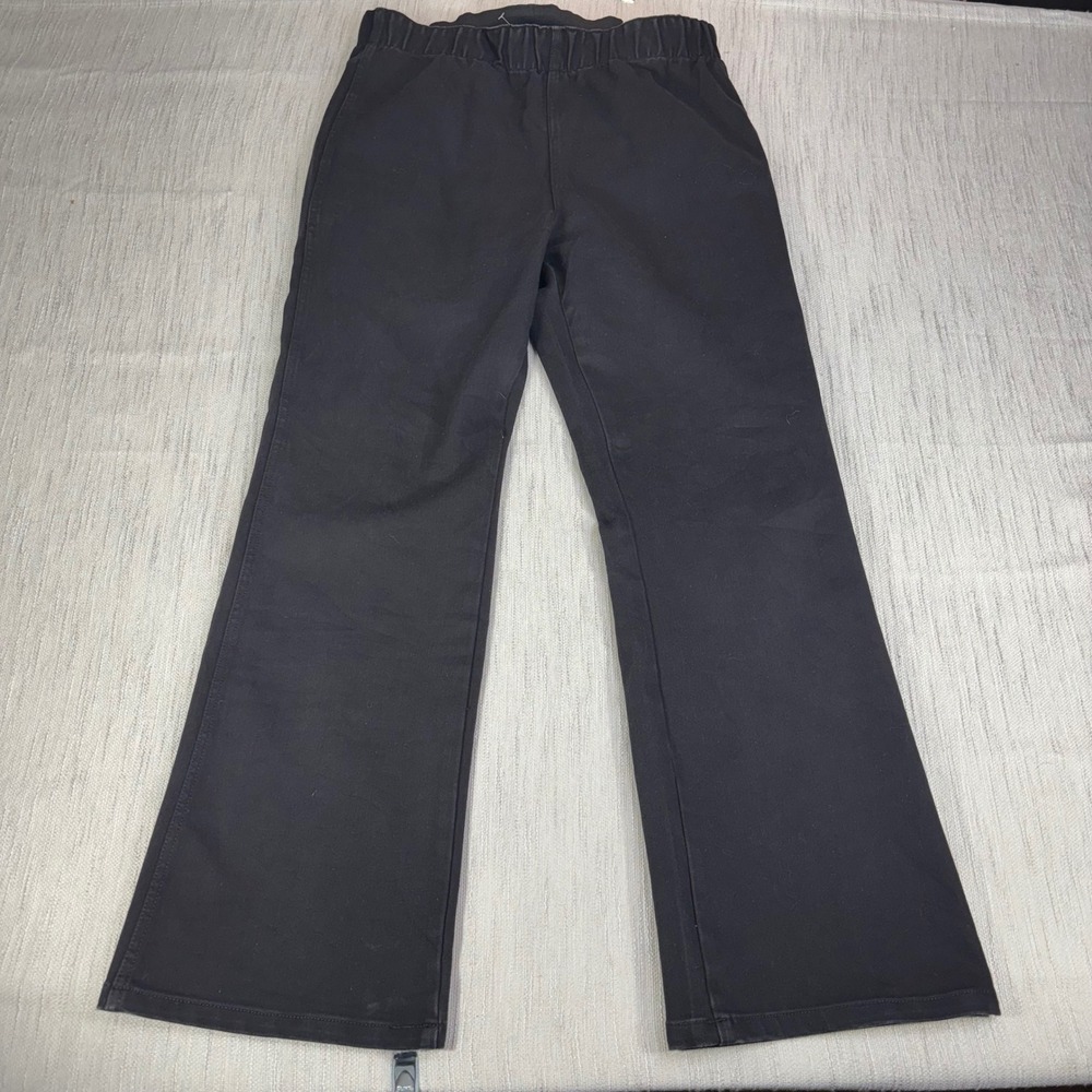 Soft‎ Surroundings Black Pull On Flare Leg Pants Elastic Waist Womens Large